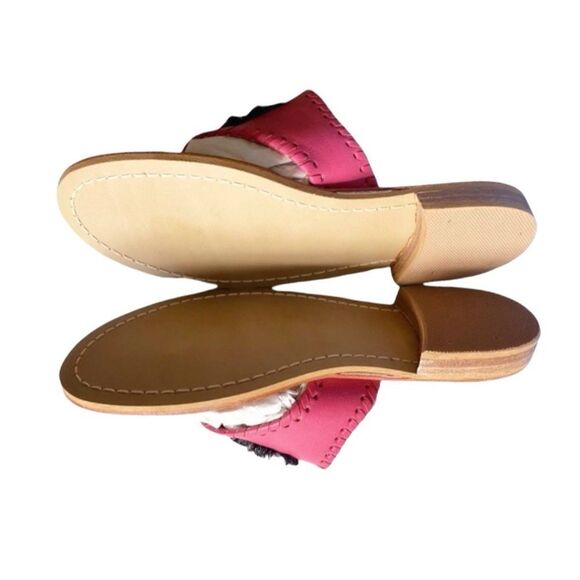 Jack Rogers Beaded Icon Leather Sandal Pink Multicolor Bead Women’s US Size 7.5 - Picture 3 of 9